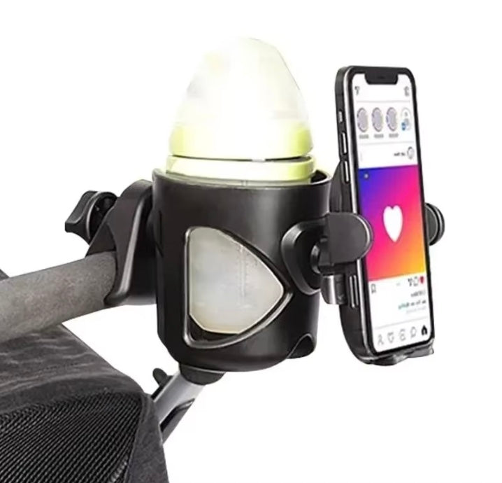 Phone and Cup Holder Stroller Attachment
